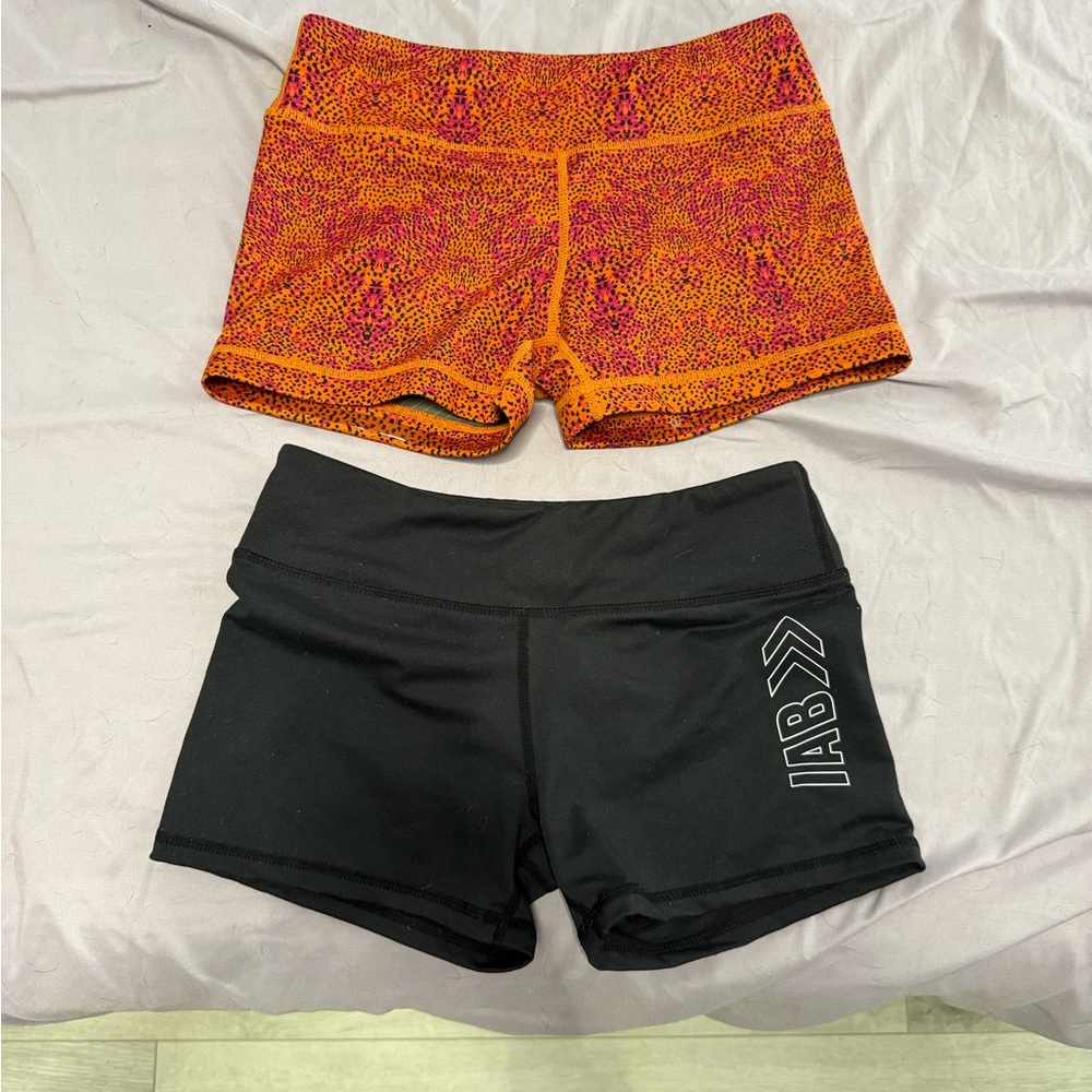 Black and Orange Women's Shorts Set